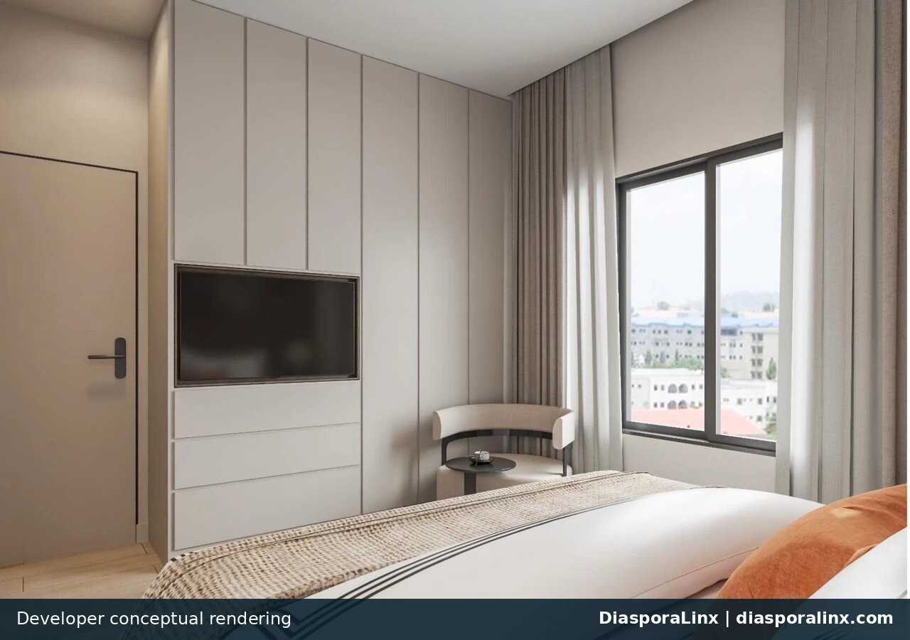 Bedroom developer conceptual rendering