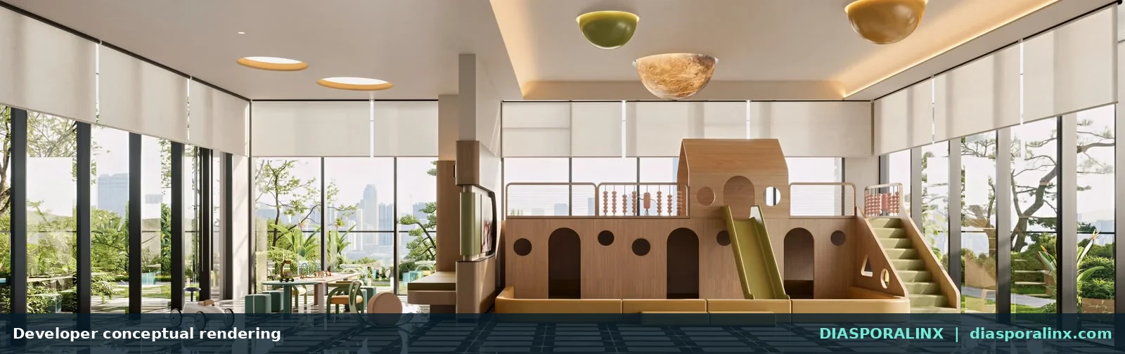Children's play area — developer conceptual rendering