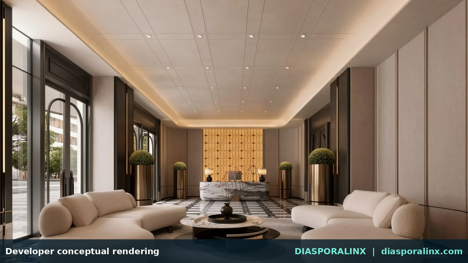 Resident lounge — developer conceptual rendering
