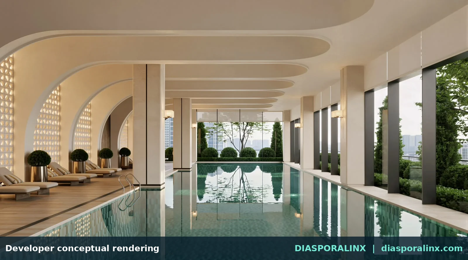 Indoor pool — developer conceptual rendering
