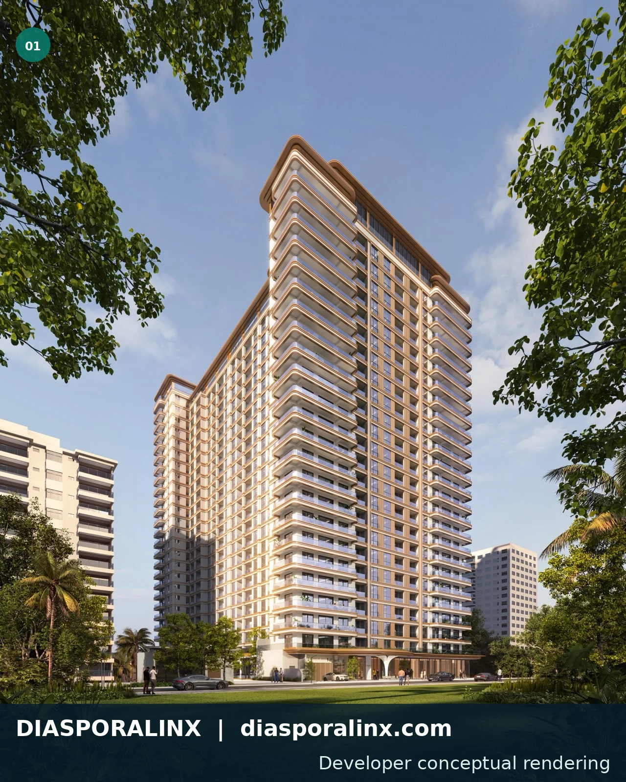Tower exterior — developer conceptual rendering