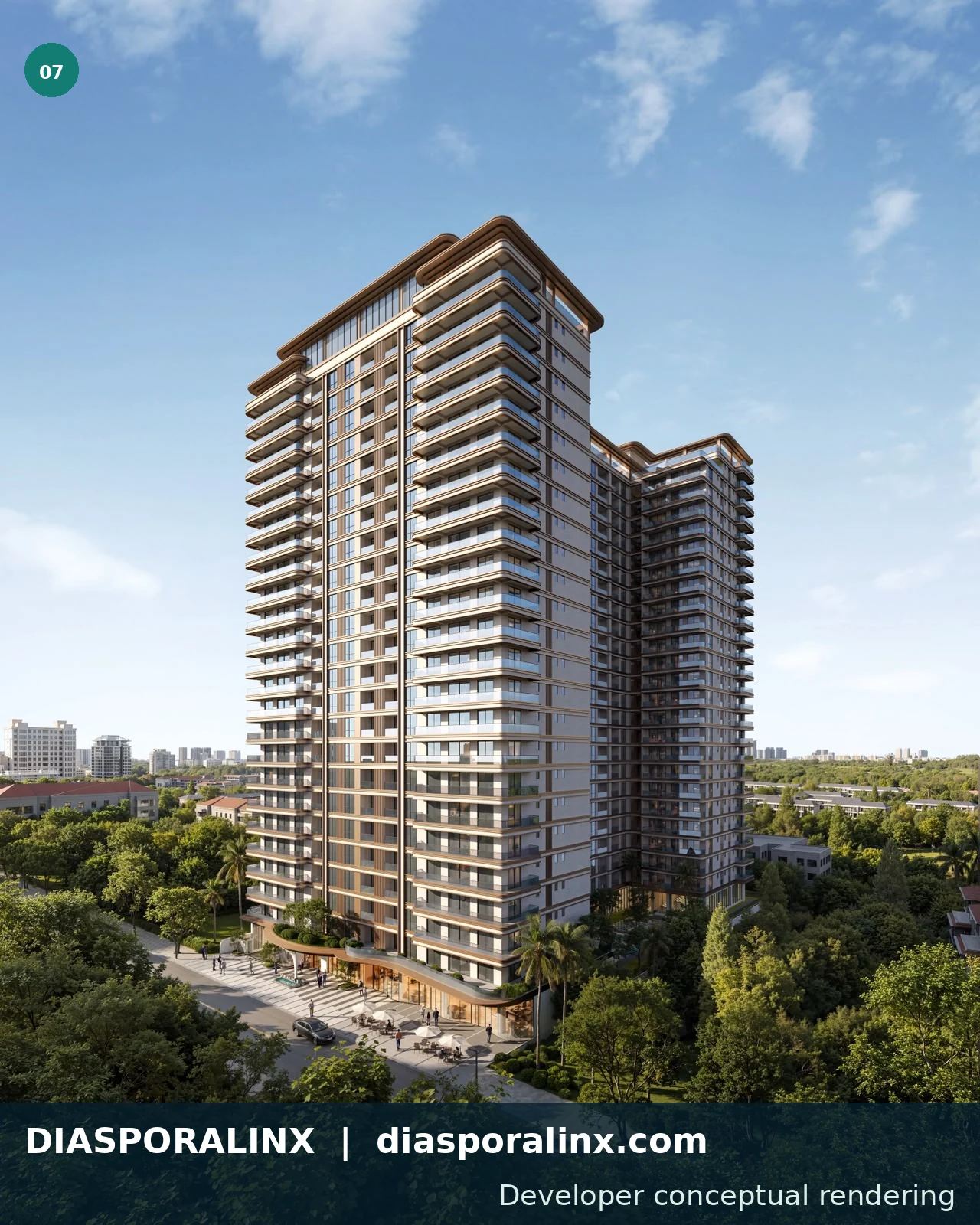 Tower exterior perspective — developer conceptual rendering