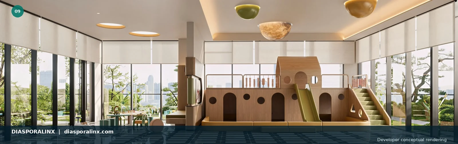 Children's play room — developer conceptual rendering