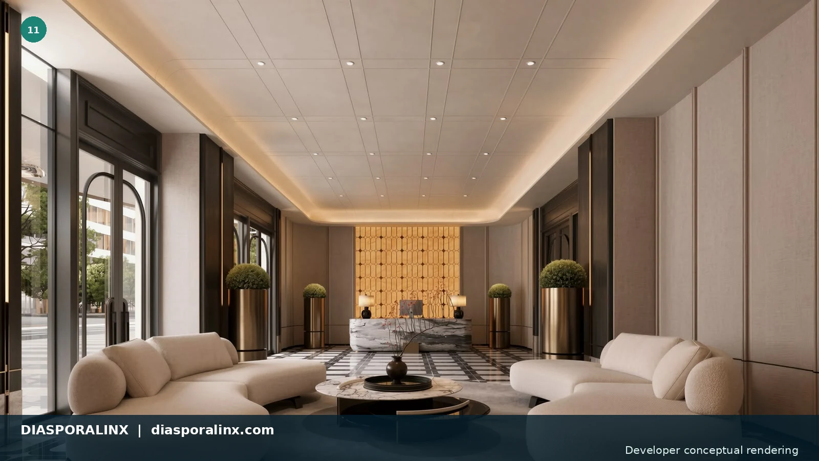 Resident lounge — developer conceptual rendering