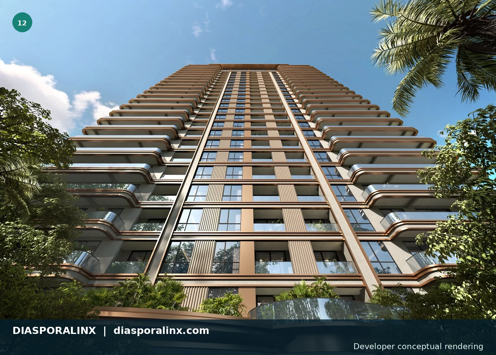 Facade / balcony detail — developer conceptual rendering