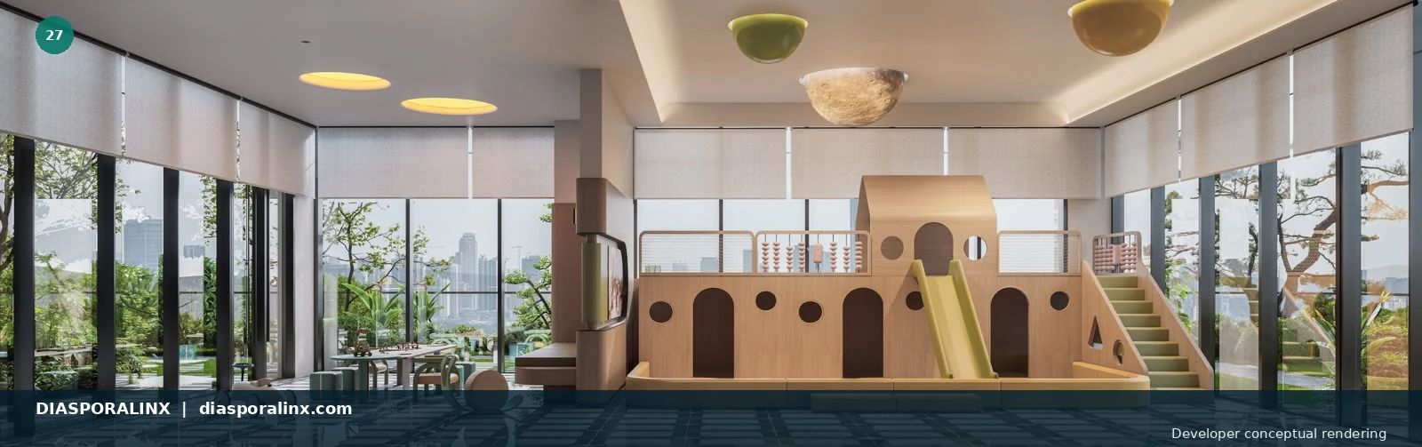 Children's play room — alternate view — developer conceptual rendering