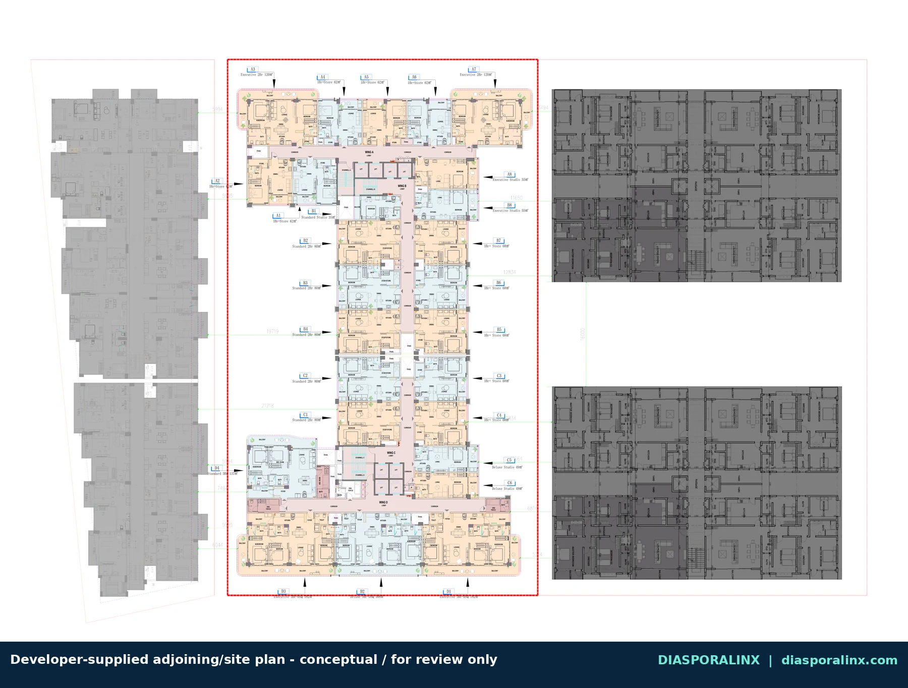 Adjoining site relationship plan